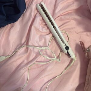 Sleek White Hair Straightener